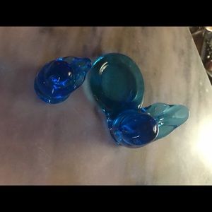 Bluebirds of Happiness signed  by artist Leo Ward 1990, Mother and baby